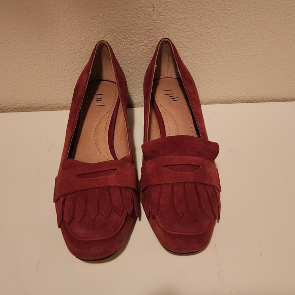 J. Jill Juliette Kiltie Suede Pumps Fringe Womens 6m Comfort Workwear Red Loafer - Picture 6 of 6